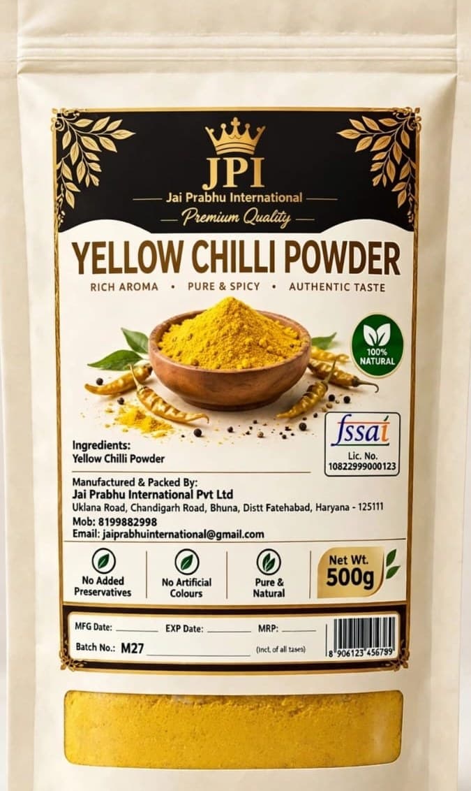 JPI Yellow Chilli Powder 500g pouch